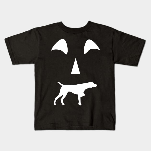 pumpkin German shorthaired pointer dog Halloween Kids T-Shirt by spantshirt